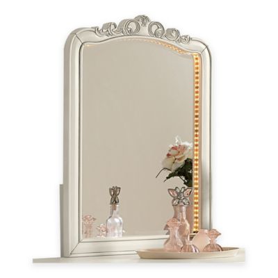 NE Kids Kensington Lighted Vanity Dresser Mirror in Antique Silver - Bed Bath & Beyond